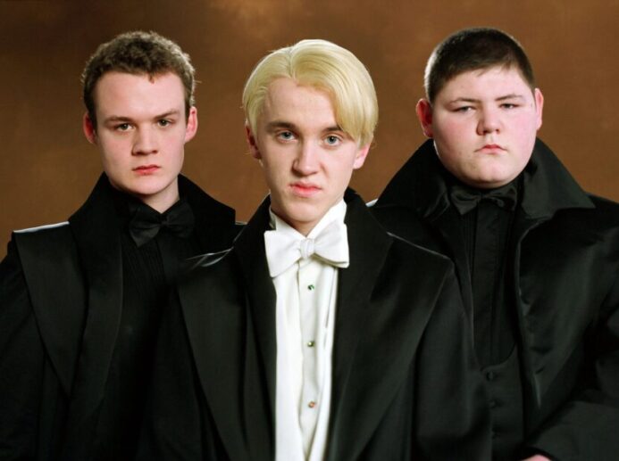 Joshua Herdman (Gregory Goyle), Tom Felton (Draco Malfoy) a Jamie Waylett (Vincent Crabbe) z Harryho Pottera