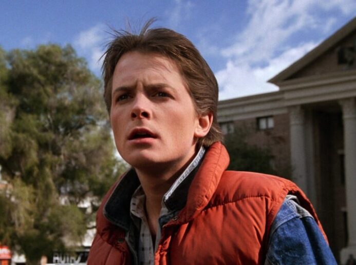 Michael J. Fox jako Marty McFly v Návrat do budoucnosti