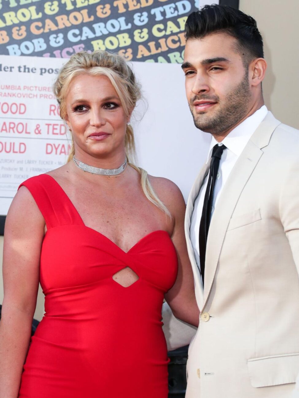 Britney Spears se svým dnes již bývalým manželem (Sam Asghari)