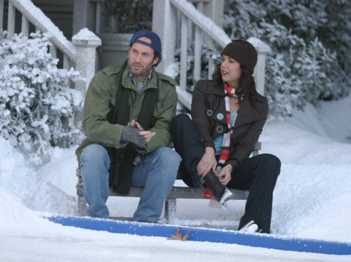 Scott Patterson a Lauren Graham coby Luke a Lorelai v Gilmorova děvčata