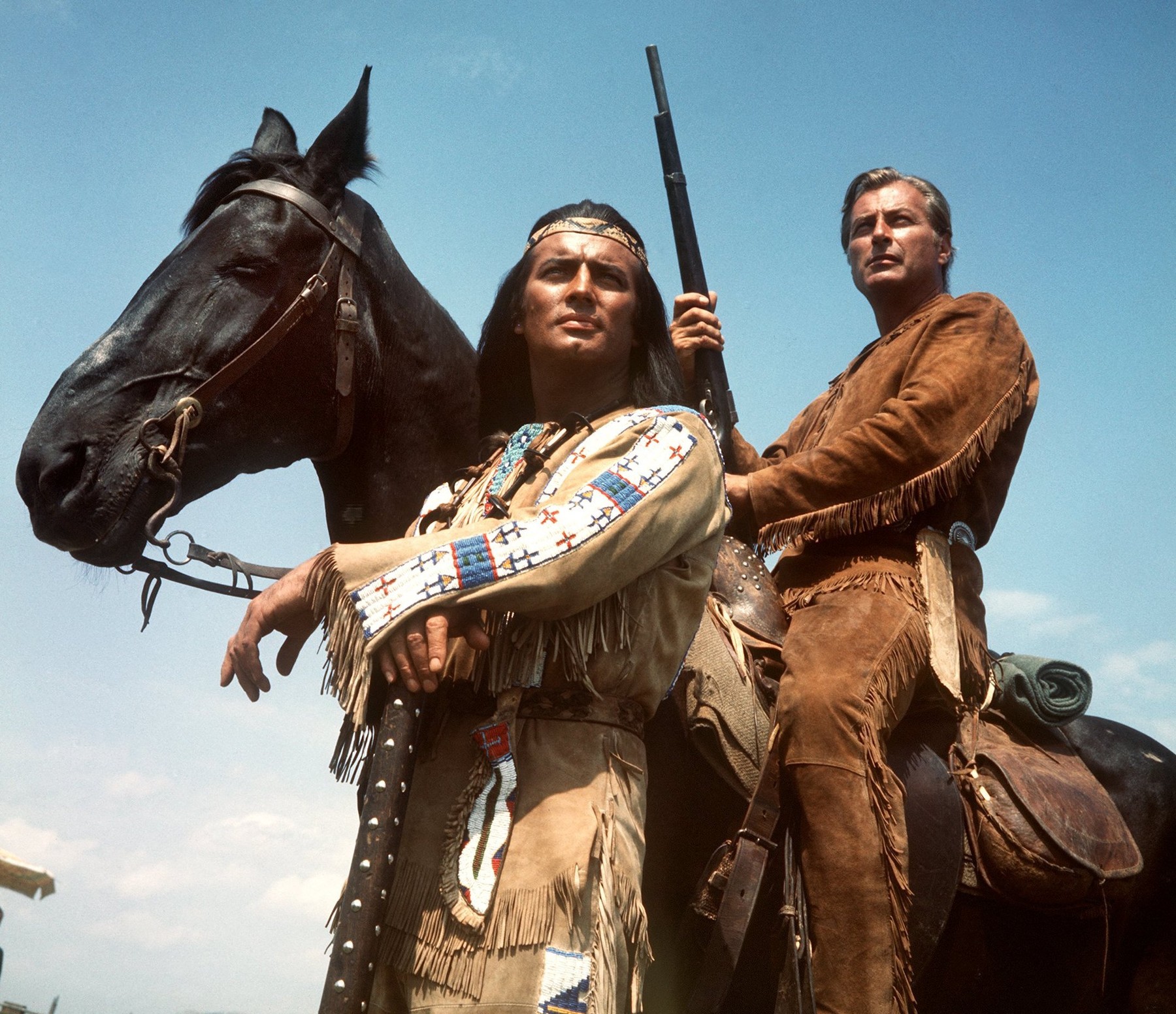 Winnetou (Pierre Brice) a Old Shatterhand (Lex Barker), zdroj: Profimedia