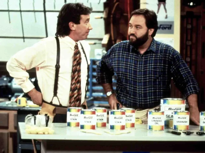 Tim Taylor (Tim Allen) a Al Borland (Richard Karn) v komediálním seriálu Kutil Tim.