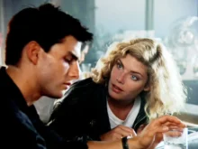 Tom Cruise a Kelly McGillis ve filmu Top Gun