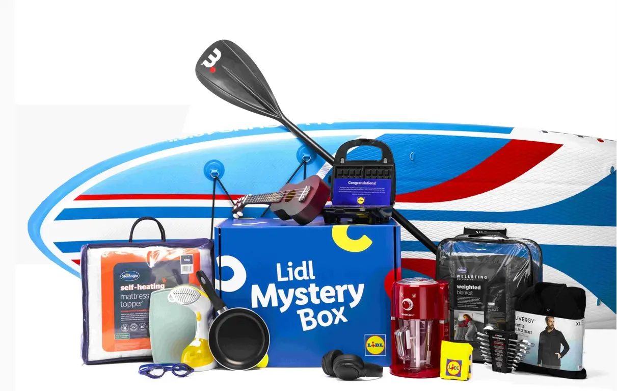 Lidl mystery box obsahoval zajímavé ceny.