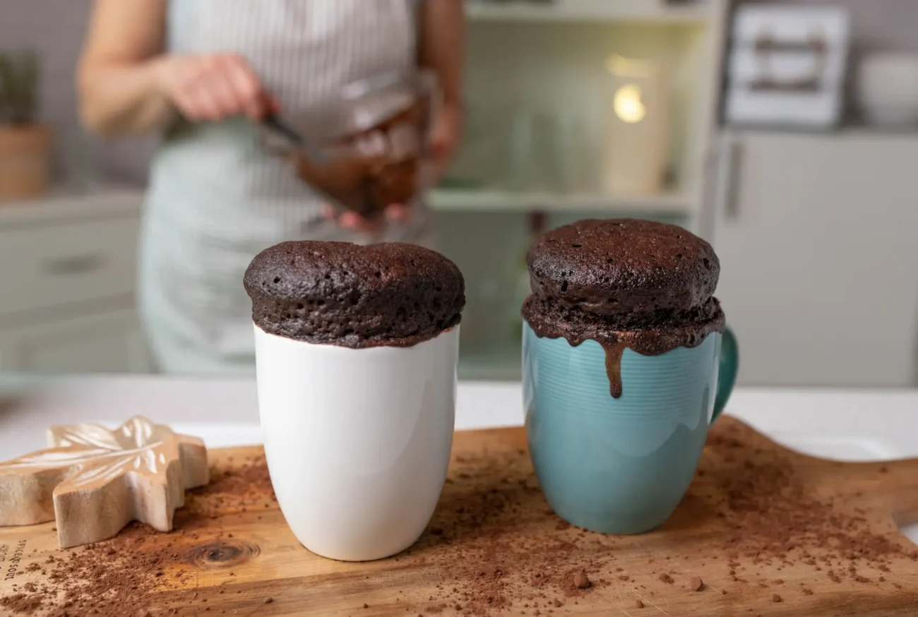 kakaové mug cakes