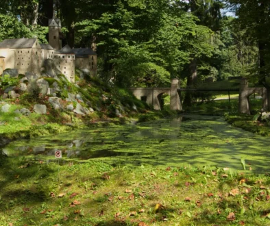 Park Boheminium v Mariánských Lázní.