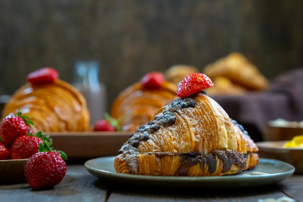 Sladké croissanty s čokoládou