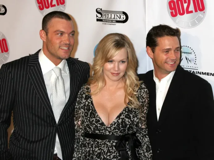 Zleva - Brian Austin Green, Jennie Garth a Jason Priestley.