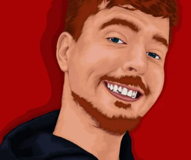 portrét slavného youtubera Mr Beast