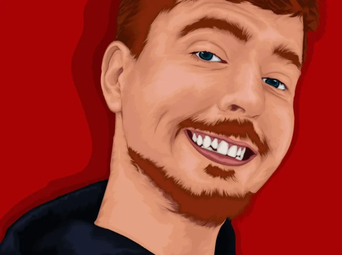 portrét slavného youtubera Mr Beast