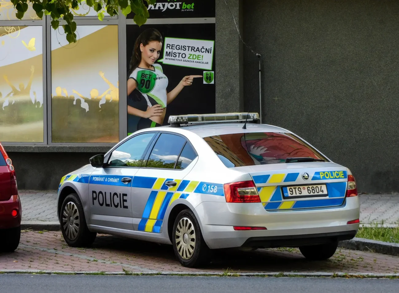 Policejní auto. 