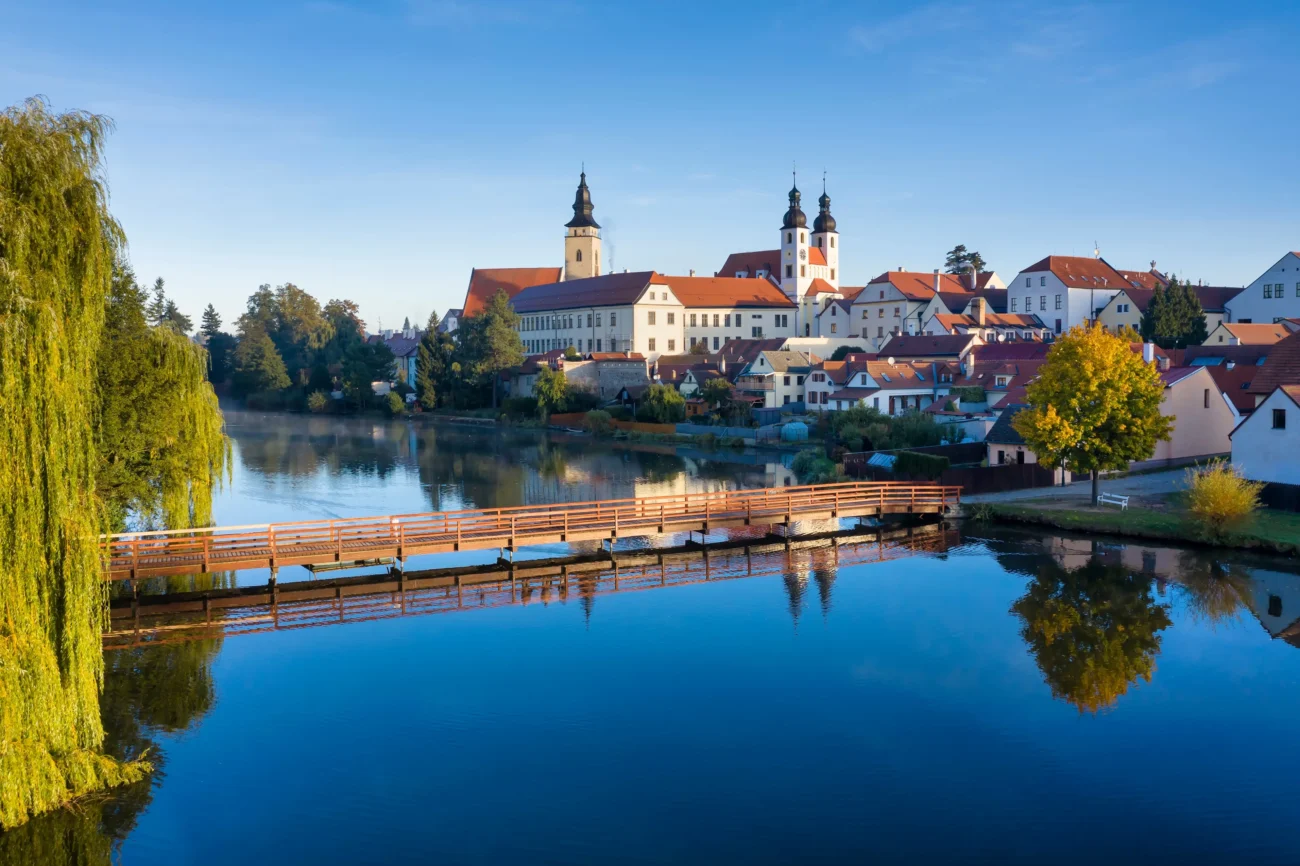 Výhled na telčský hrad.