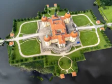 Letecký pohled na Moritzburg