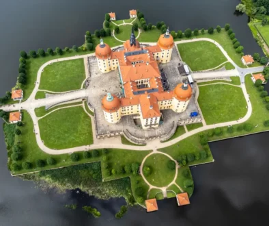 Letecký pohled na Moritzburg